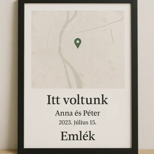 Emléktérkép Kollázs – Személyre szabott Térkép Érzelmi Emlékekkel